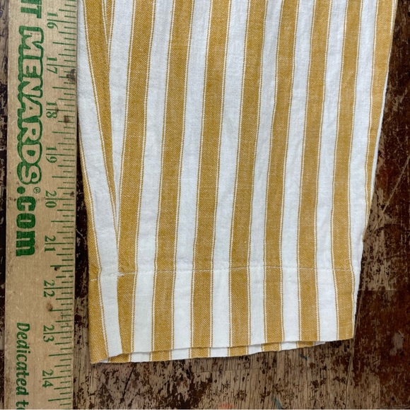 Madewell Tapered Huston Pull-On Cropped Gauchos Striped Pants Small - Picture 7 of 8